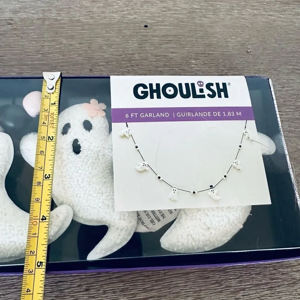 Halloween Ghost Ghoulish Plush Garland Decor